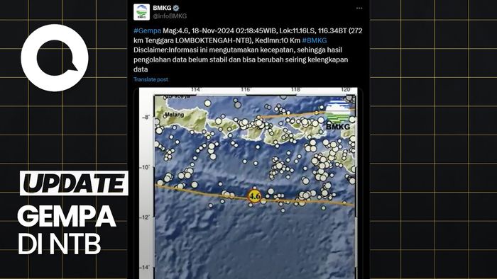 Video: Lombok Tengah Dilanda Gempa M 4,6