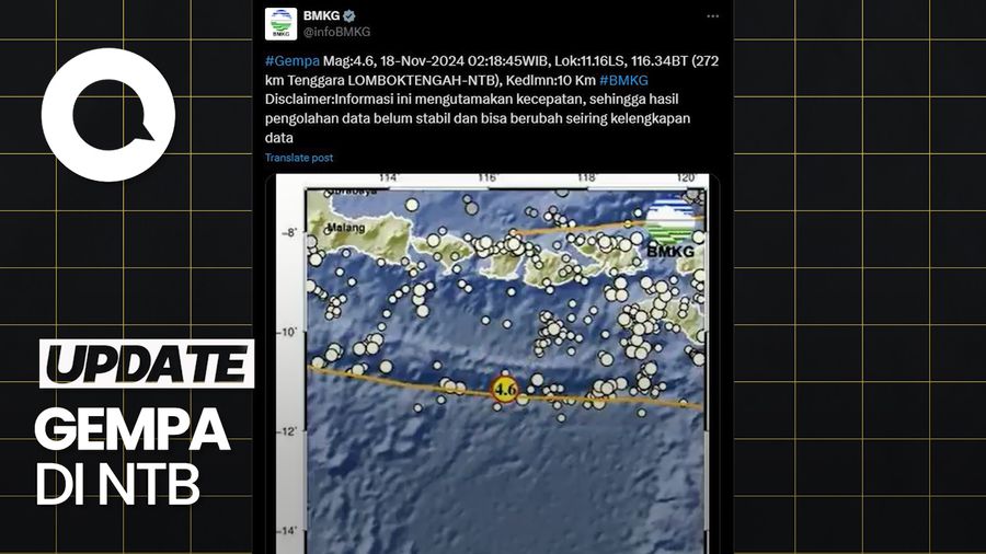 Video: Lombok Tengah Dilanda Gempa M 4,6