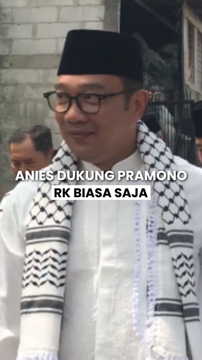 Video RK soal Anies Dukung Pramono: Biasa Saja, Nggak Usah Baper