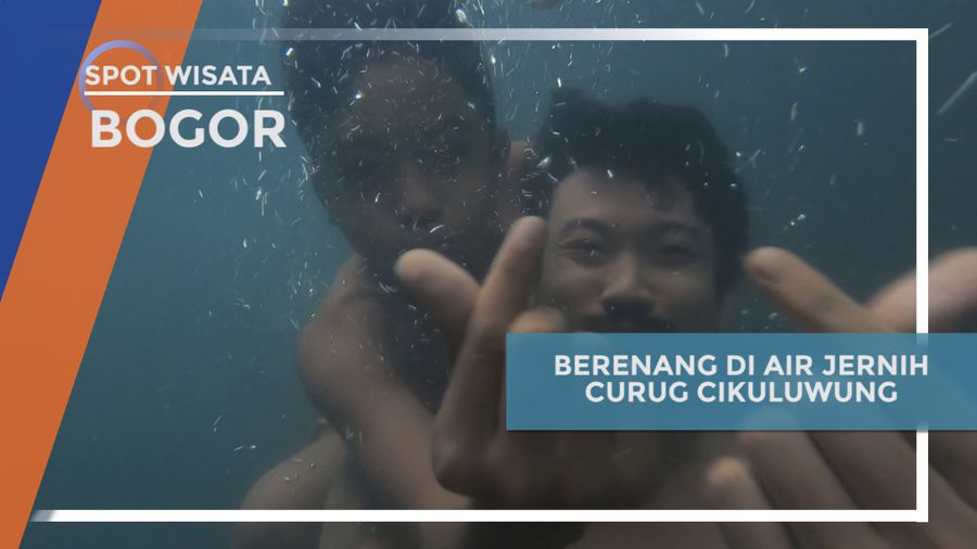 Merasakan Segarnya Berenang di Air Curug Cikuluwug, Bogor  