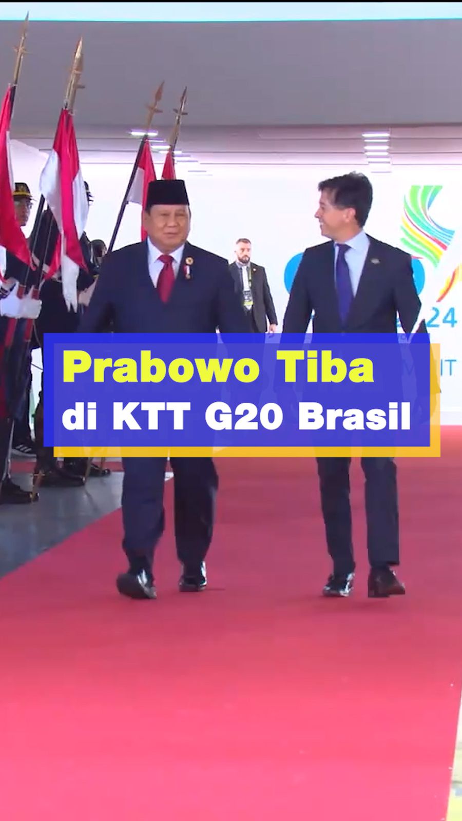 Video Prabowo Hadiri Pertemuan Pimpinan Negara G20, Disambut Presiden Brasil