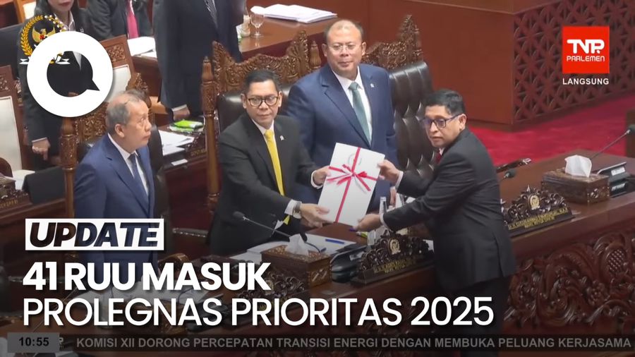 Video: DPR Sahkan 41 RUU Prolegnas Prioritas 2025
