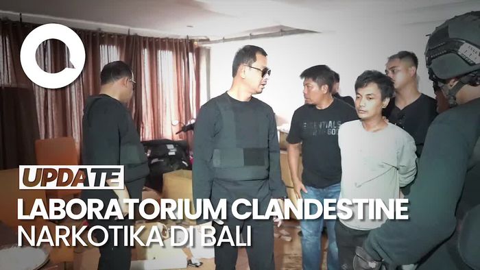 Video: Bak Film Action! Detik-detik Polisi Gerebek Laboratorium Narkoba di Bali