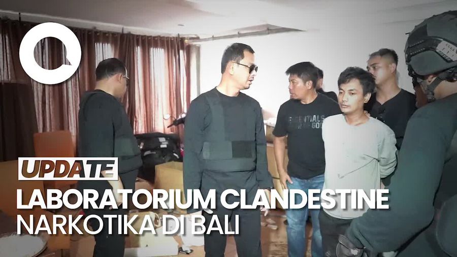 Video: Bak Film Action! Detik-detik Polisi Gerebek Laboratorium Narkoba di Bali