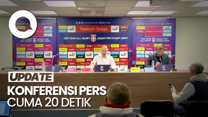 Video: 20 Detik Paling Kikuk Pelatih Denmark Disambut Hening Wartawan