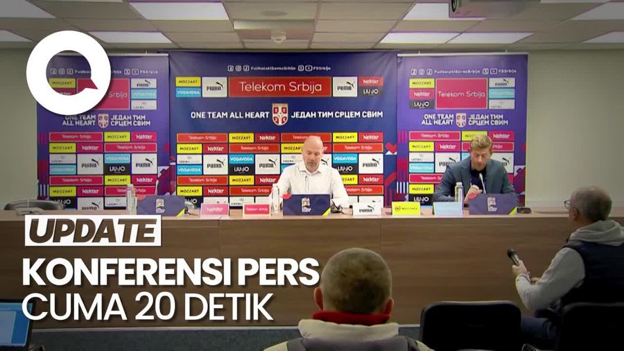 Video: 20 Detik Paling Kikuk Pelatih Denmark Disambut Hening Wartawan