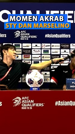 Video: Tingkah Usil STY Jahili Marselino Seusai Laga Indonesia vs Arab Saudi