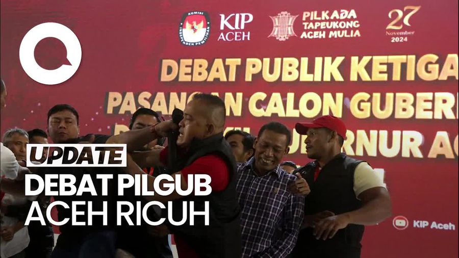 Video: Detik-detik Debat Pilgub Aceh Ricuh, Penonton Naik ke Panggung