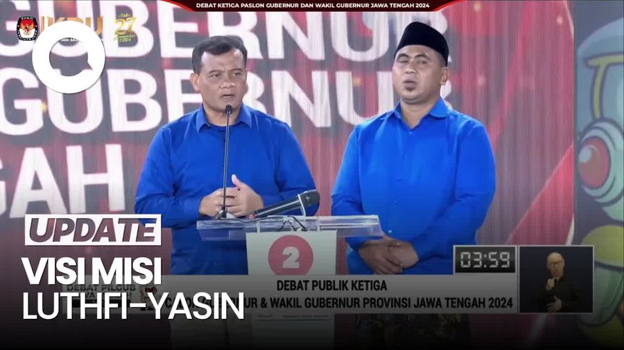 Video: Luthfi-Yasin Buka Debat, Bicara Stunting-Kesejahteraan Guru