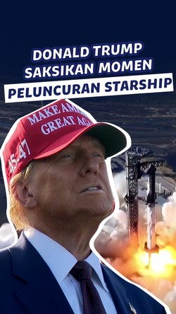  Video: Momen Peluncuran Uji Terbang Starship ke-6 Bareng Donald Trump