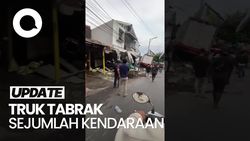 Video Truk Tabrak Sejumlah Kendaraan di Semarang, 2 Orang Tewas