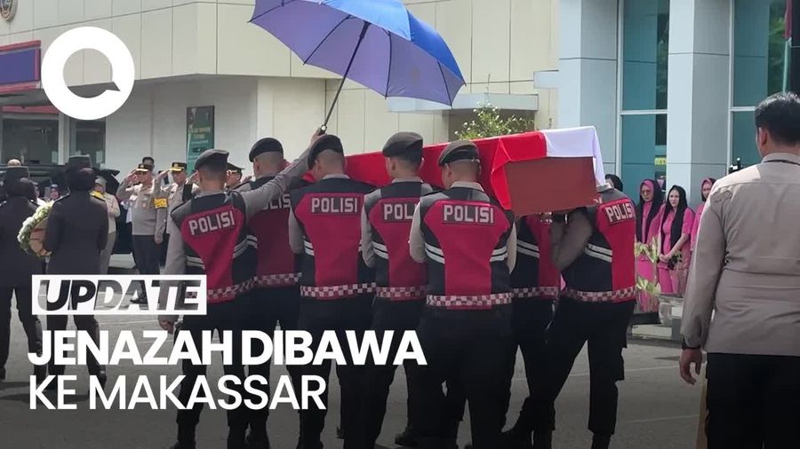 Video: Momen Jenazah Kasat Reskrim Polsek Solok Selatan Dibawa ke Makassar
