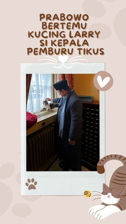 Video: Pertemuan Presiden Prabowo dengan Kucing Larry di Kantor PM Inggris