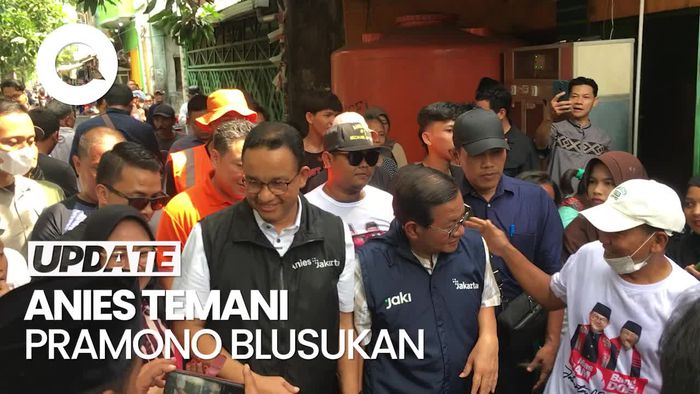 Video: Momen Anies Dampingi Pramono Blusukan di Kapuk Jakarta Barat