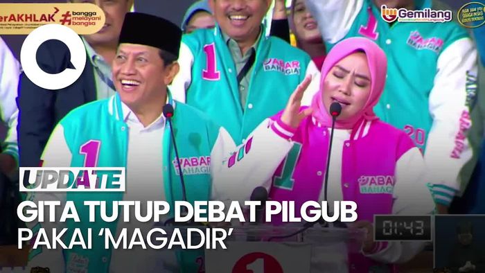 Video: Gita Tutup Debat Pemungkas Pilgub Jabar dengan Nyanyi Magadir