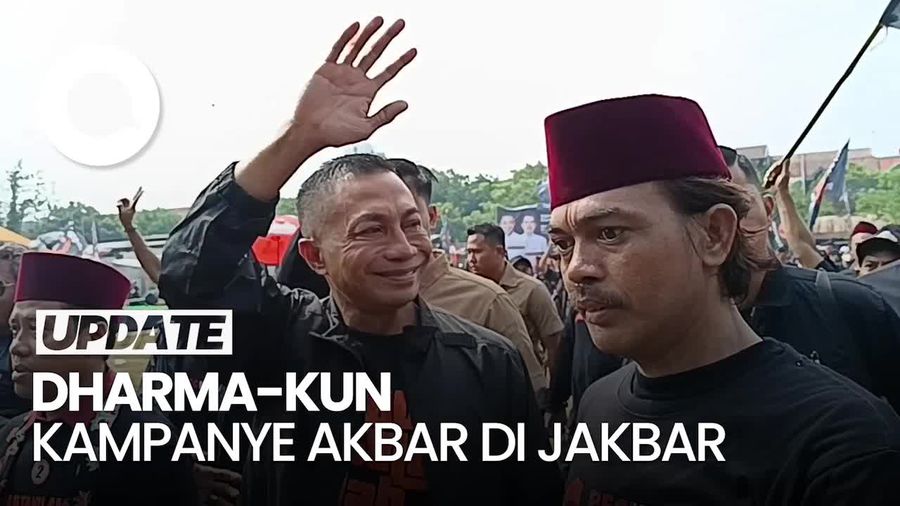 Video Dharma-Kun Tiba di Lapangan Tabaci Jakbar, Gelar Kampanye Akbar