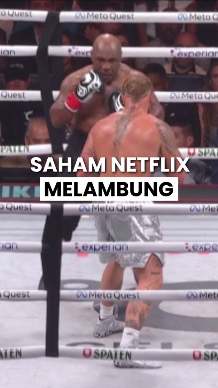 Video: Harga Saham Netflix Naik gegara Laga Mike Tyson Vs Jake Paul