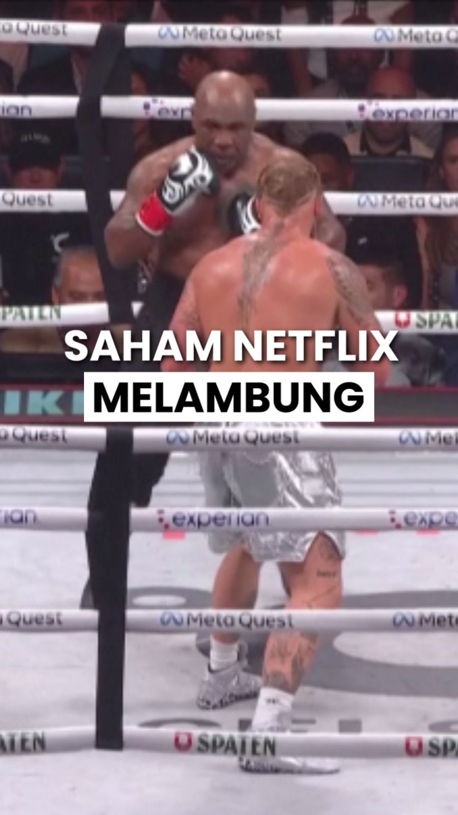 Video: Harga Saham Netflix Naik gegara Laga Mike Tyson Vs Jake Paul