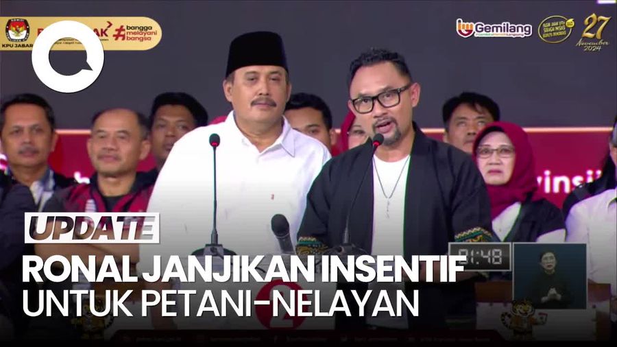 Video: Ronal Janjikan Insentif Rp 1 Juta/Bulan untuk Petani-Nelayan Jabar