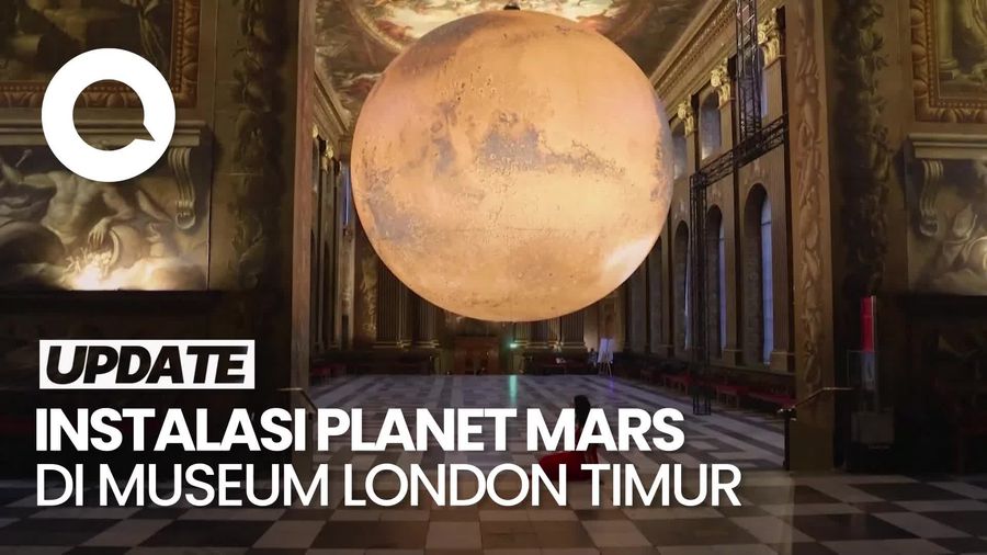Video: Penampakan Instalasi Planet Mars yang Mendarat di Museum London Timur