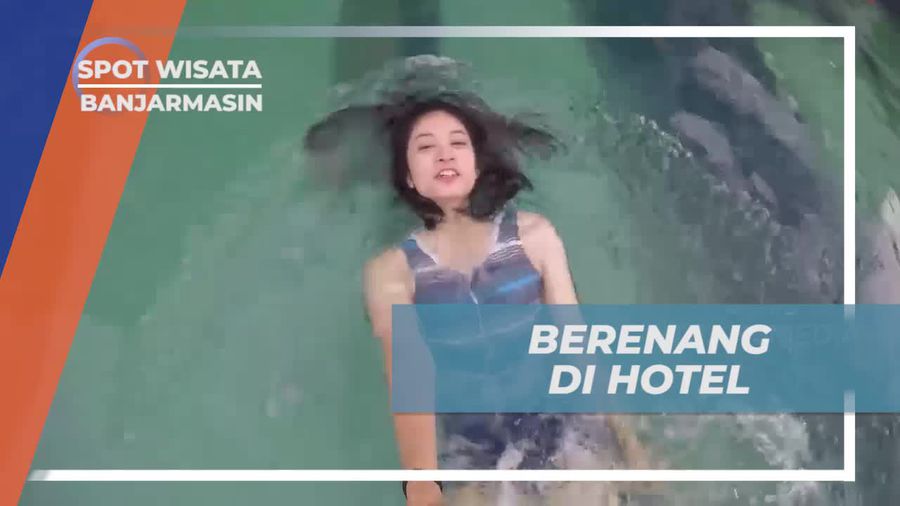 Berenang Seru di Kolam Renang Penginapan, Banjarmasin