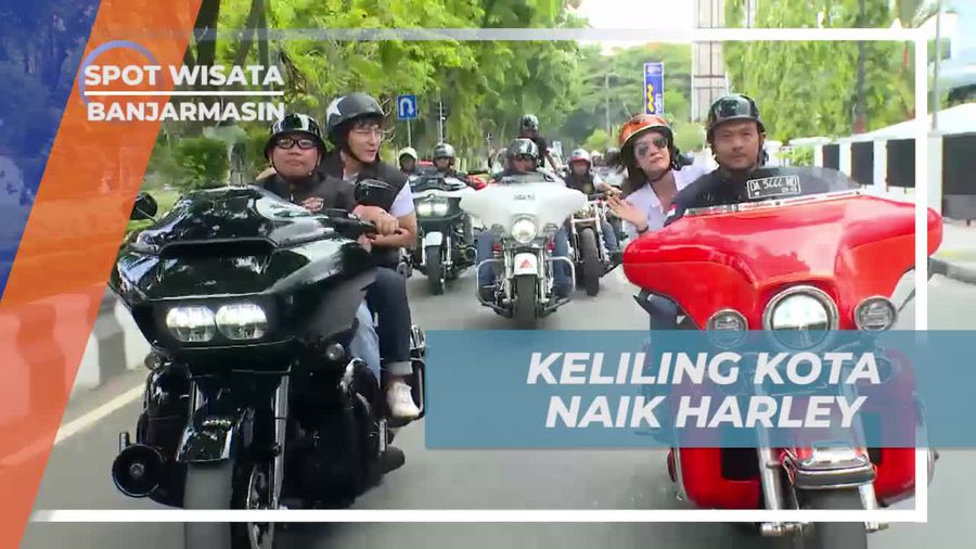 Keliling Kota Banjarmasin Naik Harley, Kalimantan Selatan