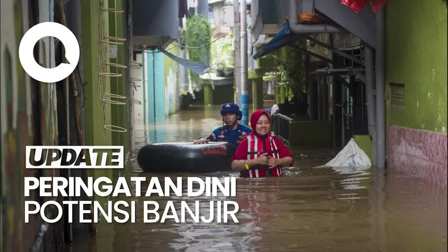 VIdeo: Pos Pantau Depok Siaga 3, Warga Bantaran Kali Diimbau Waspada Banjir