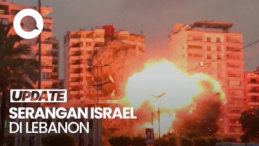 Video: Detik-detik Ledakan Dahsyat di Beirut Akibat Serangan Israel