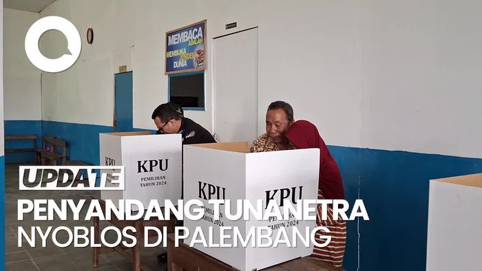 Video: Ketika Penyandang Tunanetra Menggunakan Hak Pilihnya di Palembang