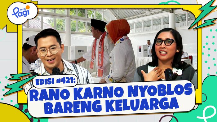 Rano Karno Nyoblos Bareng Keluarga