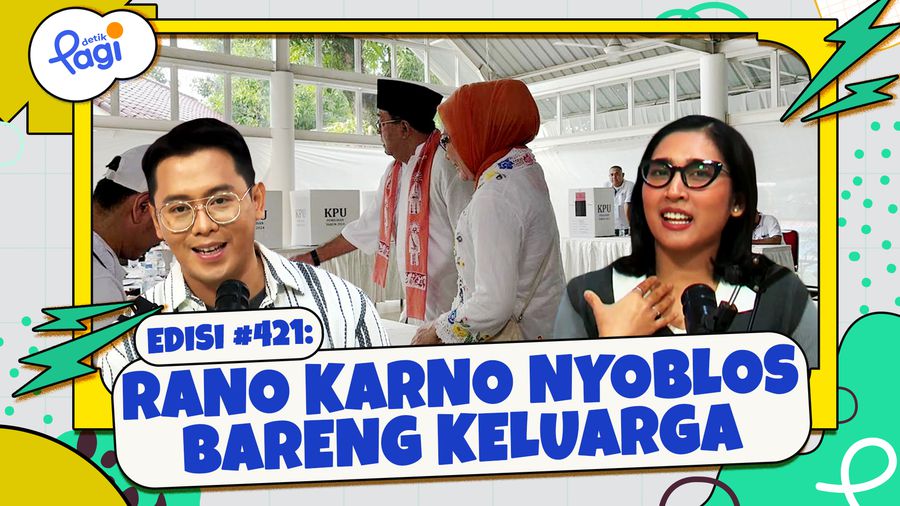 Rano Karno Nyoblos Bareng Keluarga