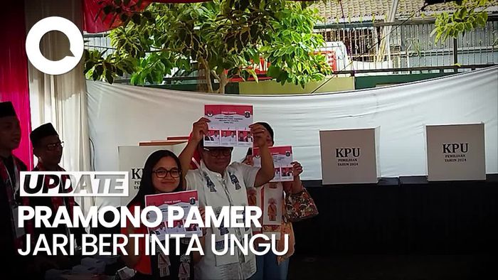 Video: Momen Pramono Ajak Anak dan Istri Nyoblos di TPS 046 Cipete Jaksel
