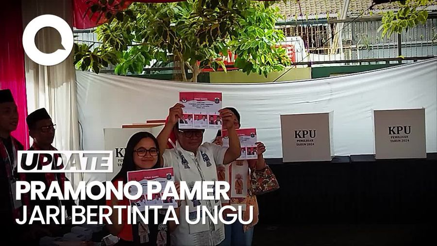 Video: Momen Pramono Ajak Anak dan Istri Nyoblos di TPS 046 Cipete Jaksel