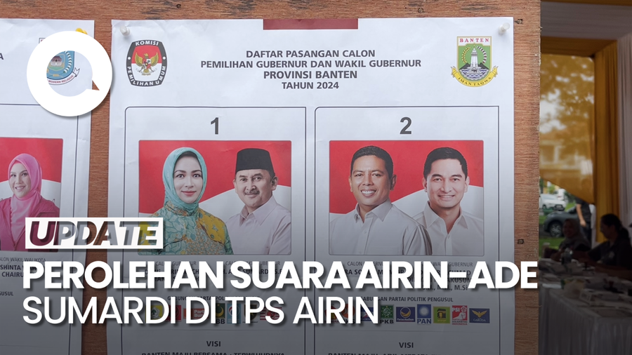 Video: Airin-Ade Sumardi Unggul di TPS Tempat Airin Nyoblos