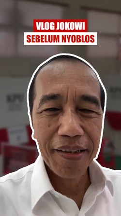 Video Jokowi Ngevlog di TPS Sebelum Nyoblos: Semua dalam Suasana Gembira