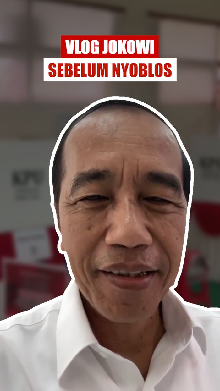 Video Jokowi Ngevlog di TPS Sebelum Nyoblos: Semua dalam Suasana Gembira