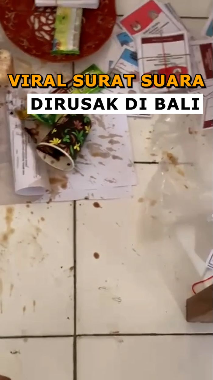 Video: KPU Bali Klarifikasi Viral Surat Suara Dirusak di TPS Karangasem