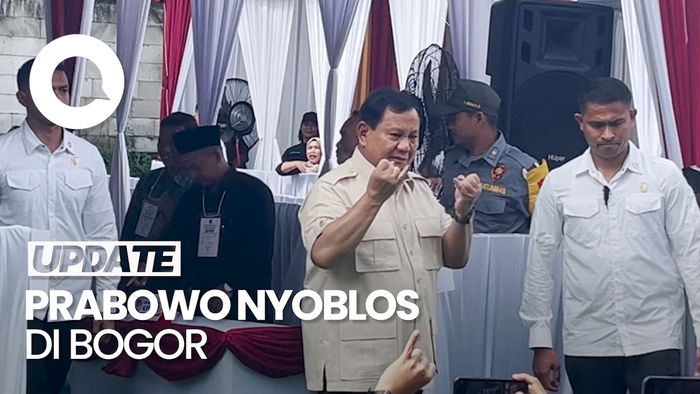 Video: Naik Maung Garuda, Prabowo Nyoblos di TPS 008 Bogor
