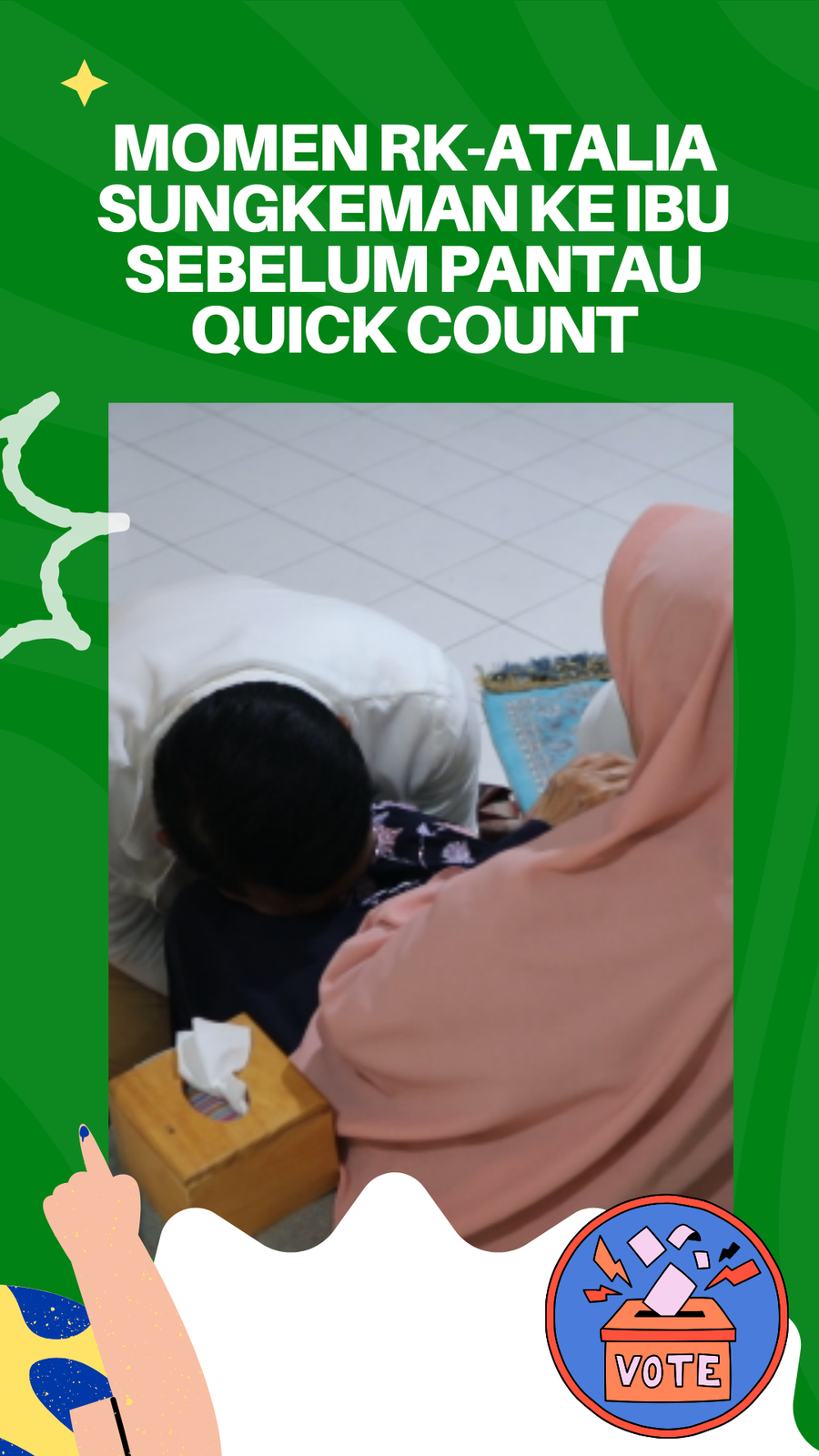 Video: RK dan Istri Sungkeman ke Ibu Sebelum Pantau Quick Count di Jakarta