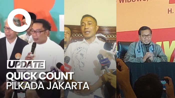 Video: Respons RK, Dharma dan Pramono soal Hasil Quick Count Sementara
