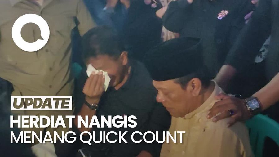Video: Herdiat Menangis Tersedu-sedu Menang Quick Count Pilbup Ciamis