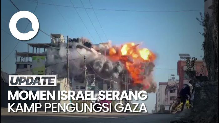 Video: Detik-detik Serangan Udara Israel Hantam Kamp Nuseirat Gaza