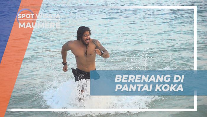 Berenang Seru di Pantai Koka, Maumere, Nusa Tenggara Timur