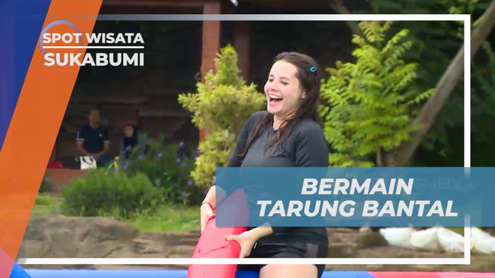 Serunya Bermain Tarung Bantal di Santasea Waterpark, Sukabumi
