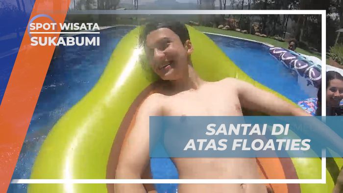 Santai di Floaties di Kolam Renang Bravo Adventure, Sukabumi