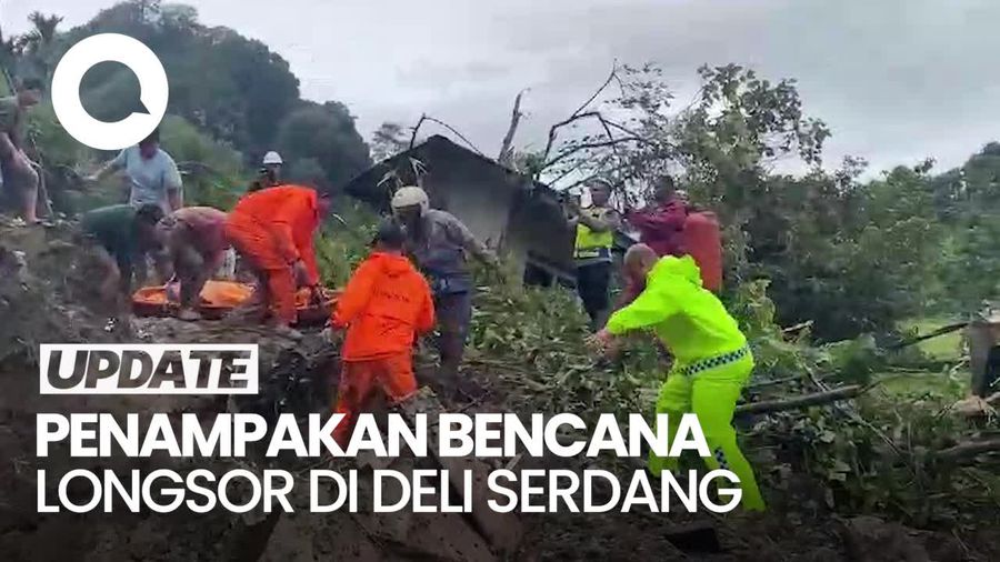 Video: 7 Orang Tewas Akibat Longsor di Deli Serdang, Jalur Medan-Karo Putus Total