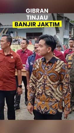 Video: Gaya Wapres Gibran saat Tinjau Banjir Kebon Pala Jaktim