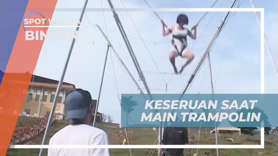 Keseruan Bermain Trampolin di Nirwana Garden, Bintan