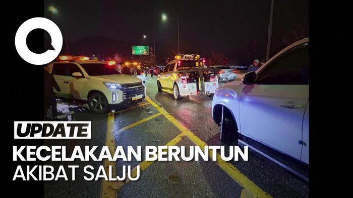 Video: Kecelakaan Beruntun 53 Mobil Imbas Badai Salju di Korsel