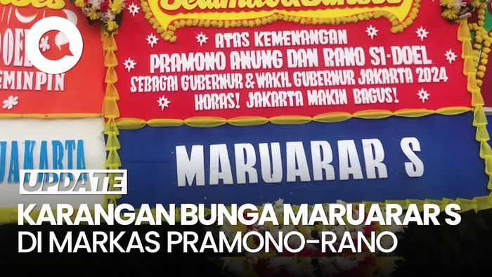 Video: Ada Karangan Bunga Maruarar S di Markas Pemenangan Pramono-Rano